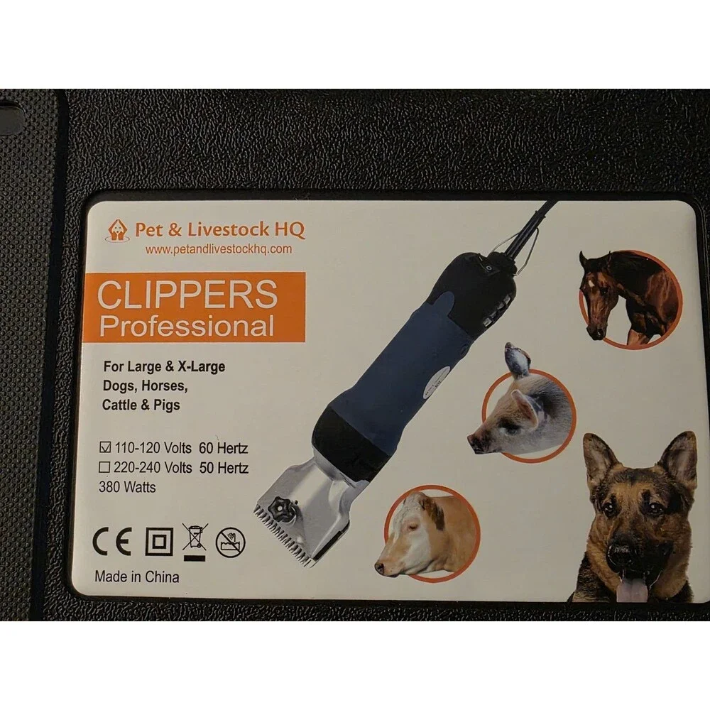 Pet & Livestock HQ Professional Electric Clippers Kit Case Blades Tools Grooming
